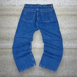 Vintage 90s Levis Silver Tab Jeans Womens 13 Baggy Wide Leg Fit Medium Wash